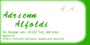 adrienn alfoldi business card